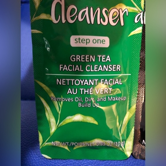 6 pack green tea cleanser and activated charcoal face sheet mask kits new - Picture 3 of 3